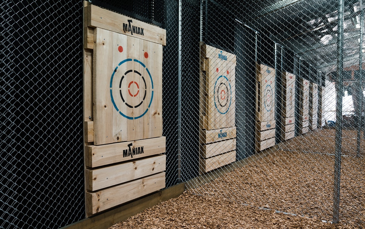 a row of targets on a wall